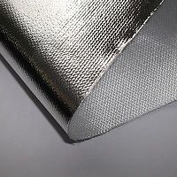 500MM X 500MM WIDE EXHAUST HEAT SHIELD ALUMINISED GLASS FIBRE CLOTH